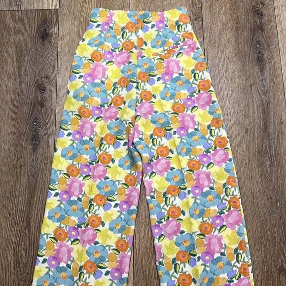 Zara Multicolor Floral Palazzo Pants Size XS - Picture 5 of 10